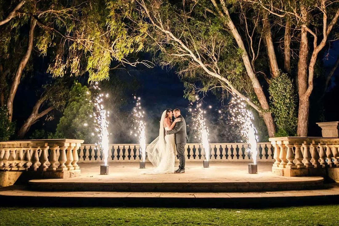 Cold sparks at wedding